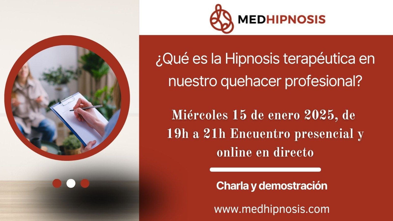 Webinar – ¿Qué es la Hipnosis terapéutica en nuestro quehacer profesional?